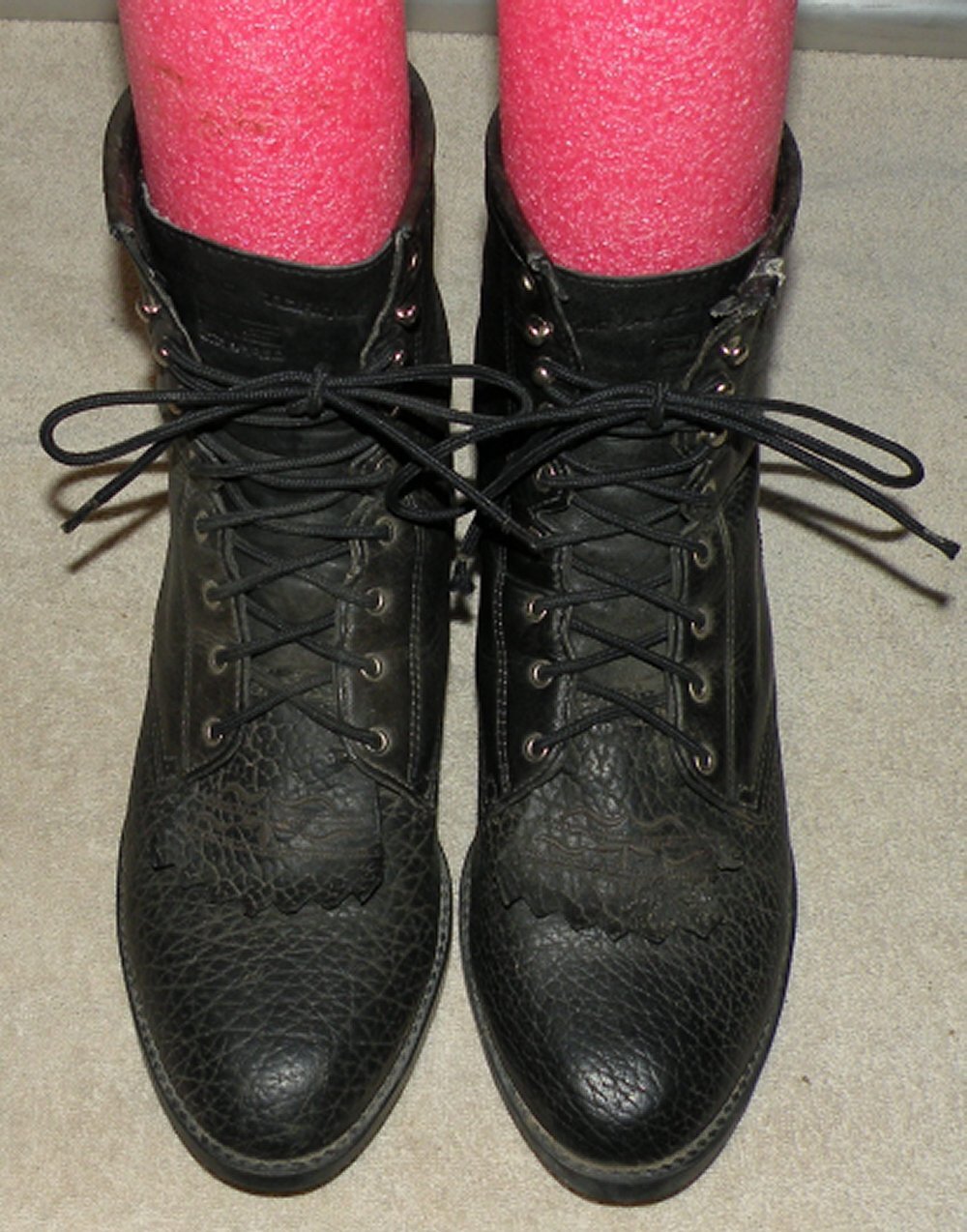 Vtg Ariat Heritage Lacer Boots Style 30171 Men's 10 Black Leather ATS